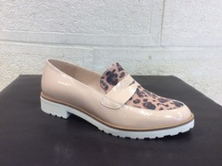 ROSEWOOD MOCASSIN VERNIS CUIR NUDE