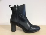 CASTA BOOTS CUIR NOIR TALON HAUT