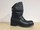 METISSE DEMI BOTTE ET  BOOTS CUIR NOIR 