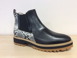 GADEA  BY LODI BOOTS  CUIR NOIR ET CUIR IMITATION PYTHON